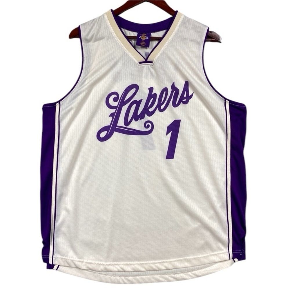 Lakers Links Marketing Group Jersey #1 Mens Size XL White Purple Promo